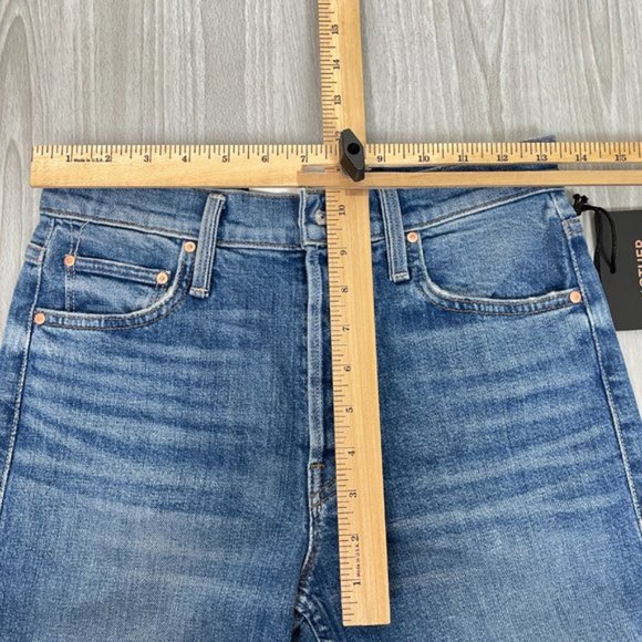 MOTHER Superior The Tomcat High Rise Straight Leg Jeans Running With Scissors - Picture 12 of 15